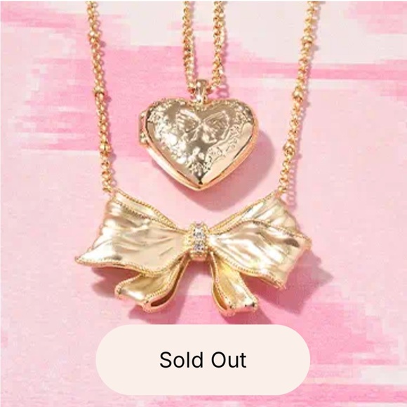 LOVESHACKFANCY Kendra Scott Gold Bow Necklace Founder Favorite - Picture 7 of 8